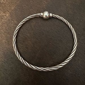 Cape Cod twist style sterling silver screwball bracelet XS
